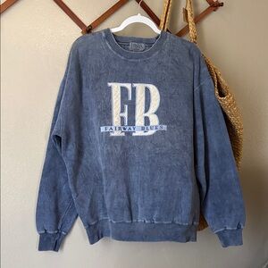 90s Blue Crew Neck Sweatshirt